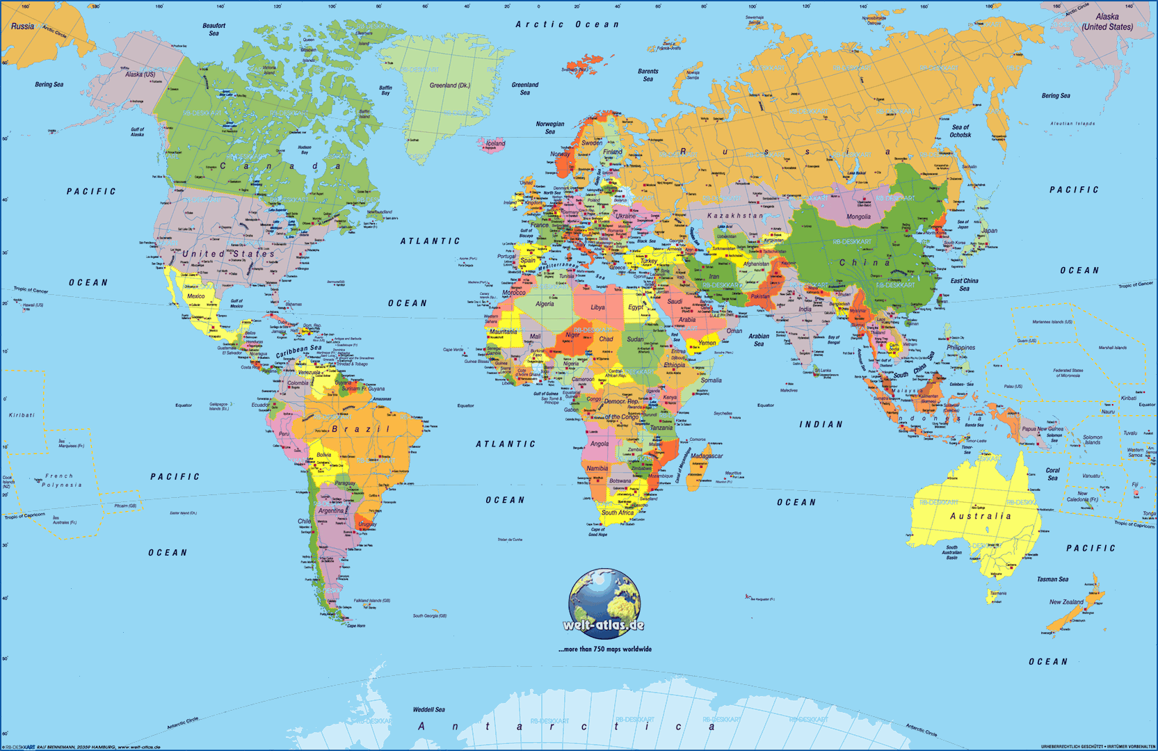 نقشه دنیا با کیفیت بالا