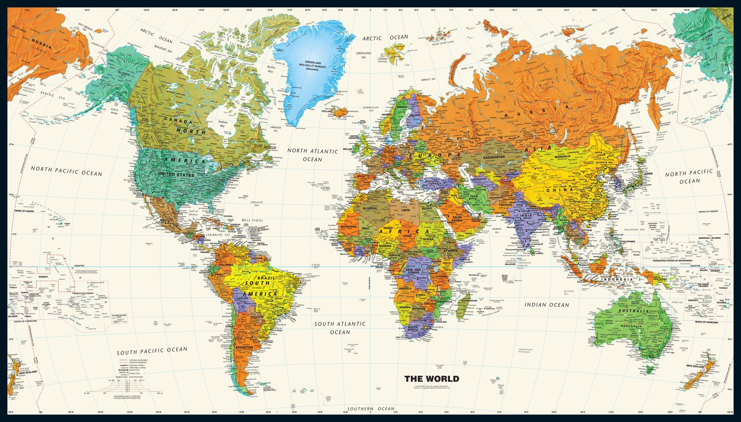 نقشه دنیا با کیفیت بالا