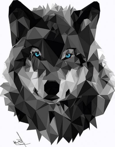 تصویر شماره 17 از آلبوم تصویر زمینه هندسی گرگ (Wolf Geometric)