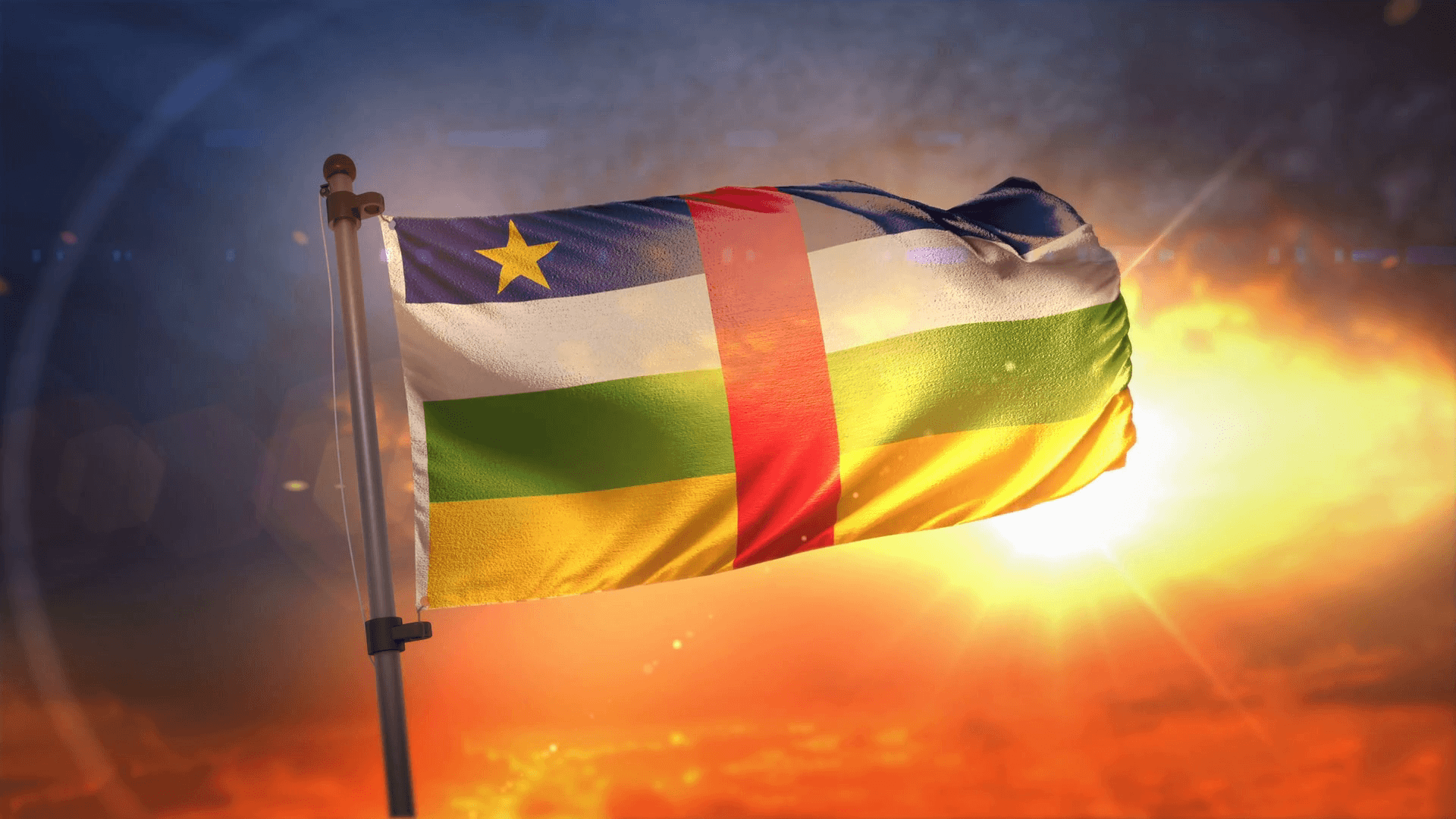 پرچم جمهوری آفریقای مرکزی (Central African Republic Flag)
